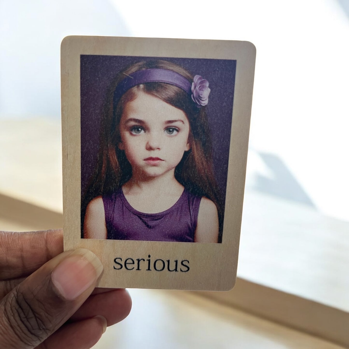 25 Wooden Emotion Flashcards for Toddlers | Montessori-Inspired Feelings Learning Cards | Emotional Intelligence for Kids