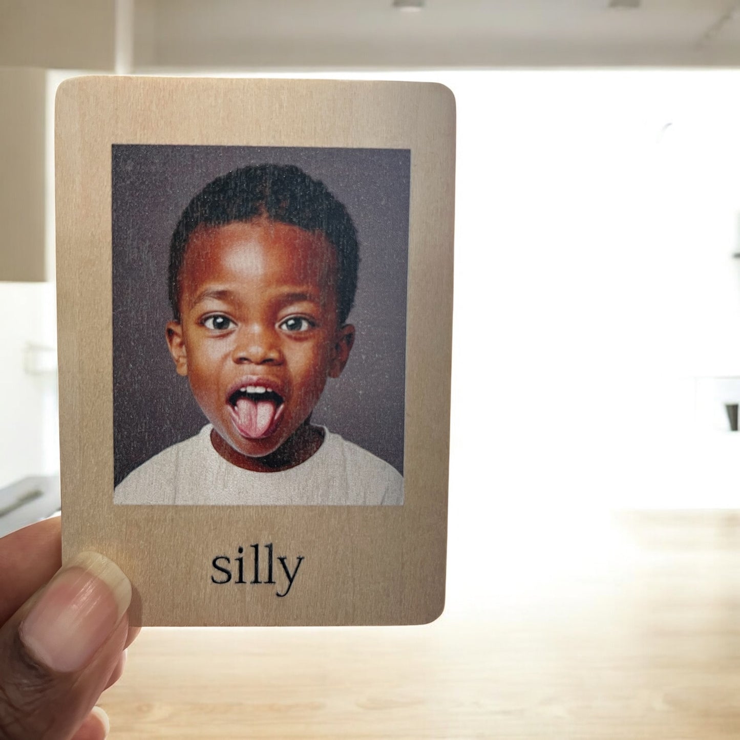 25 Wooden Emotion Flashcards for Toddlers | Montessori-Inspired Feelings Learning Cards | Emotional Intelligence for Kids