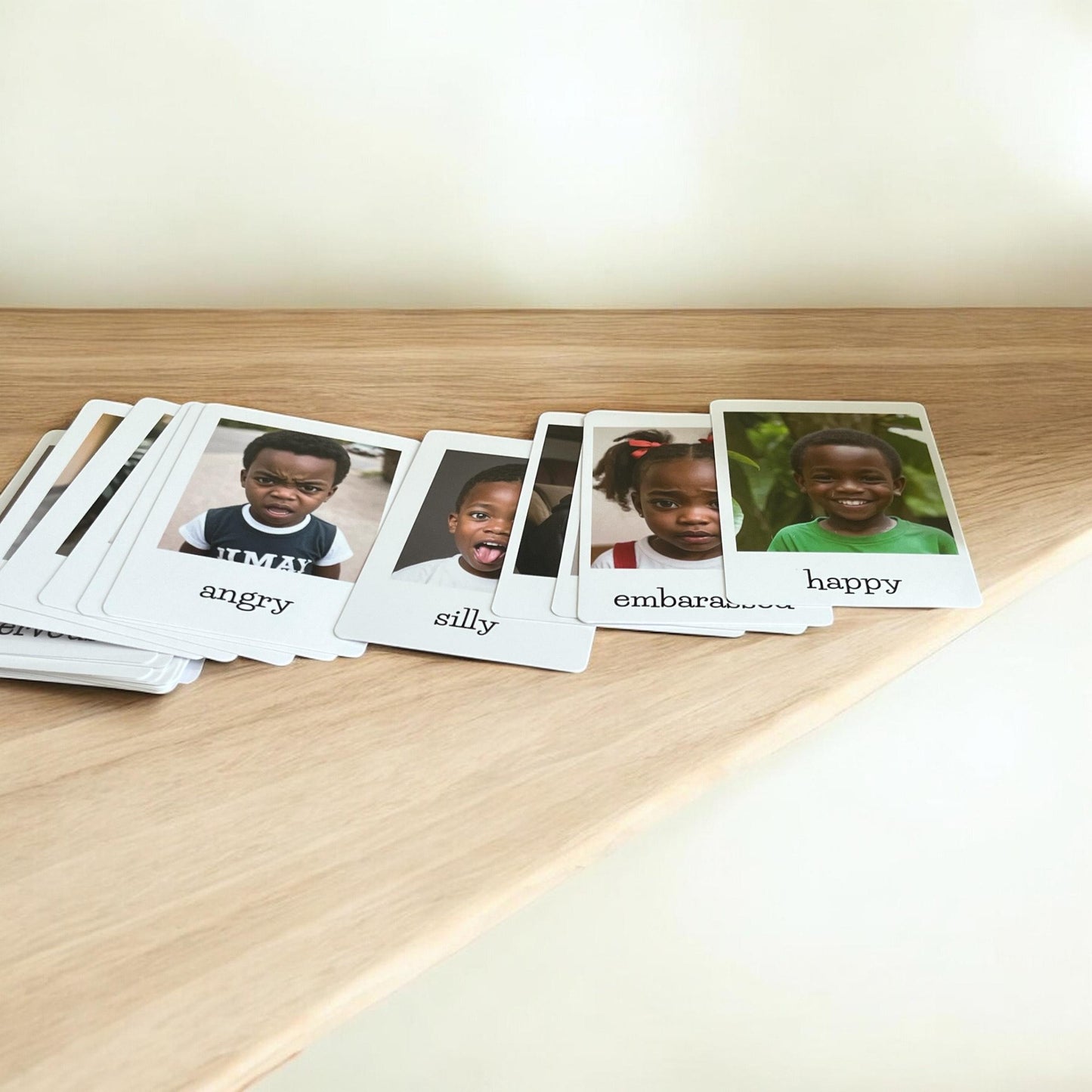 25 Emotion Flashcards – Printed & Ready to Use | Diverse Feelings Cards for Toddlers on Heavy Card Stock with Protective Case